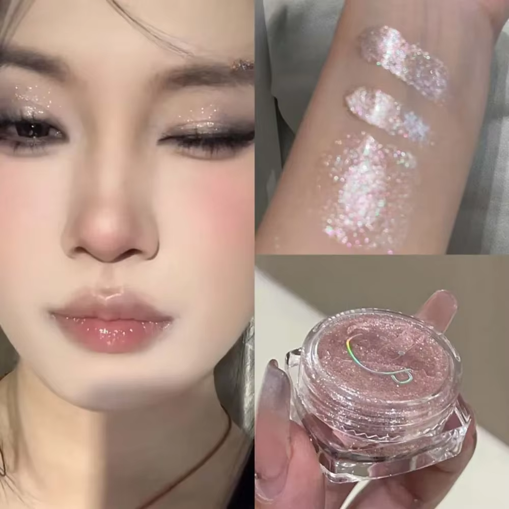 Fard à paupières liquide à paillettes violettes
