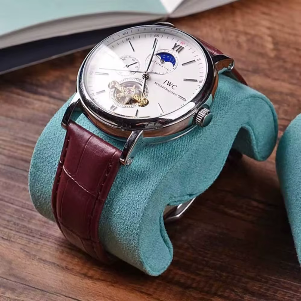 Nouveau daim velours montres stockage oreiller affichage fixe oreillers fixes multi fonctionnel montre-bracelet coussin montre