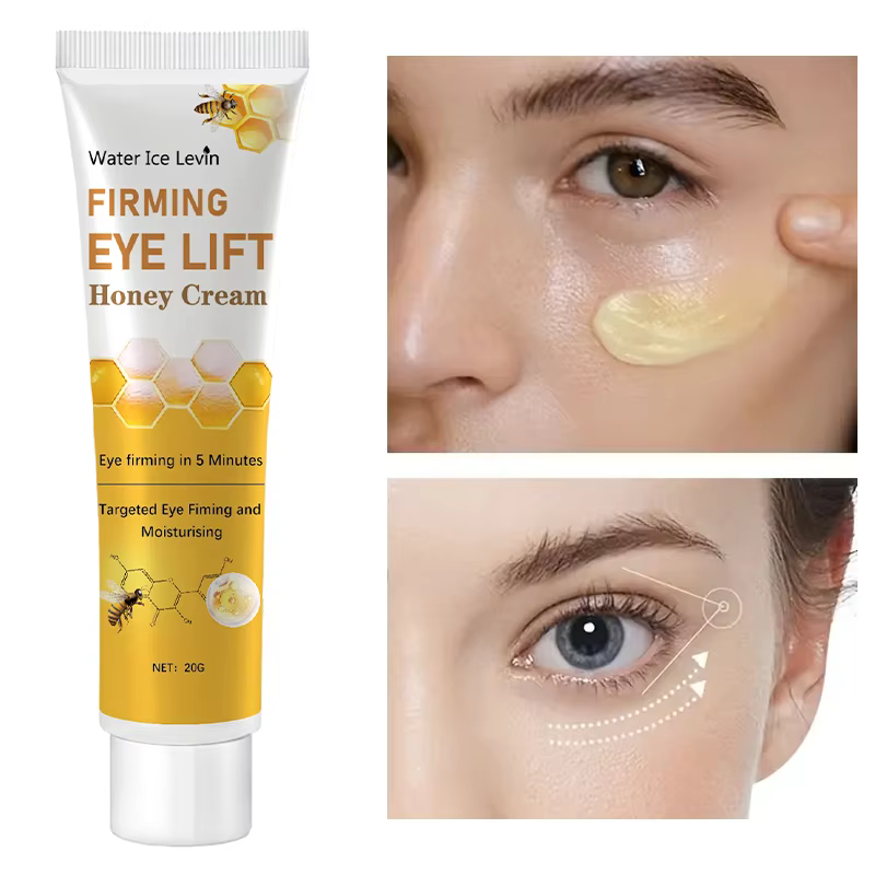 La crème pour les yeux au miel éclaircit les cernes