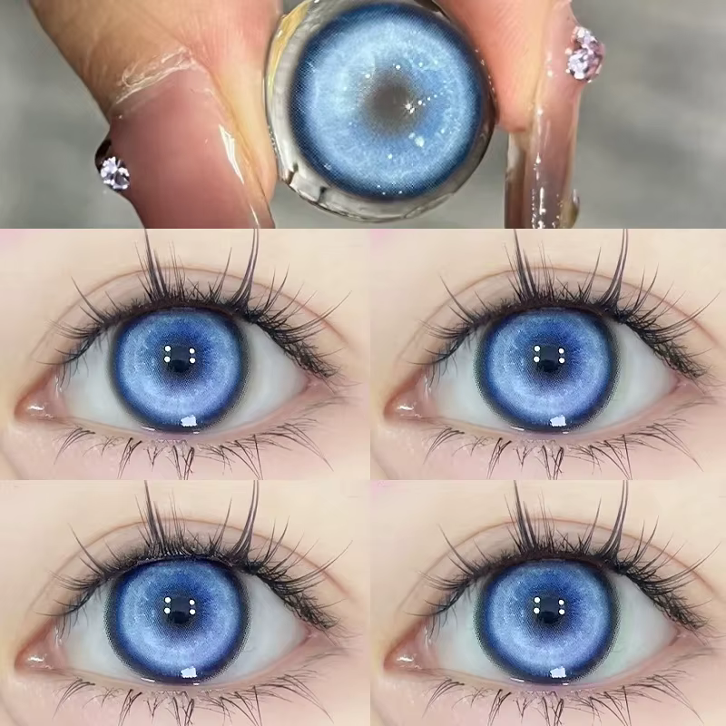 DUOXIU 2 pièces nouvelles lentilles de contact colorées pour les yeux Anime oeil avec degrés
