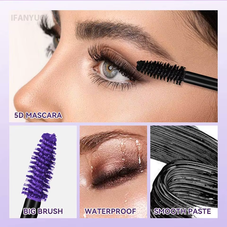 Mascara pour cils marron vin rouge 5D