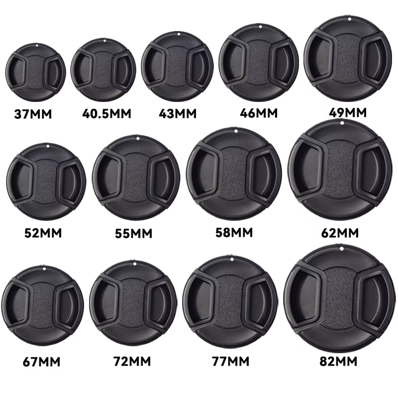 Capuchon d'objectif d'appareil photo de haute qualité, 40.5mm 49mm 52mm 55mm 58mm 62mm 67mm 72mm 77mm 82mm, capuchon d'objectif avant à pression pour appareil photo