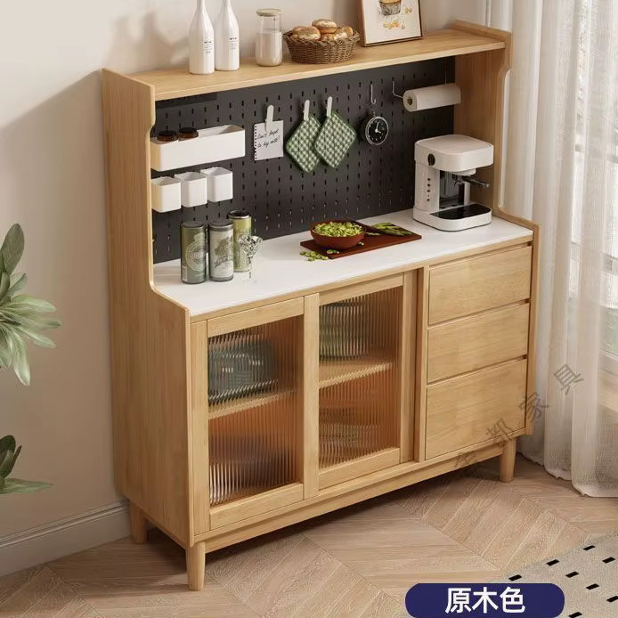 Armoire latérale de salle à manger en bois massif, moderne et simple, intégrée, pour salon, thé, cuisine contre le mur