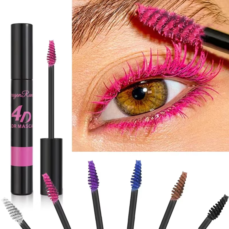 Mascara coloré maquillage 4D soyeux naturel longs cils