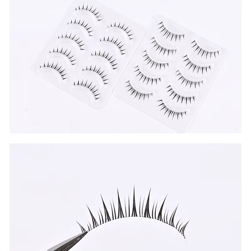 Faux cils de cosplay, 5 paires de cils effet petit diable