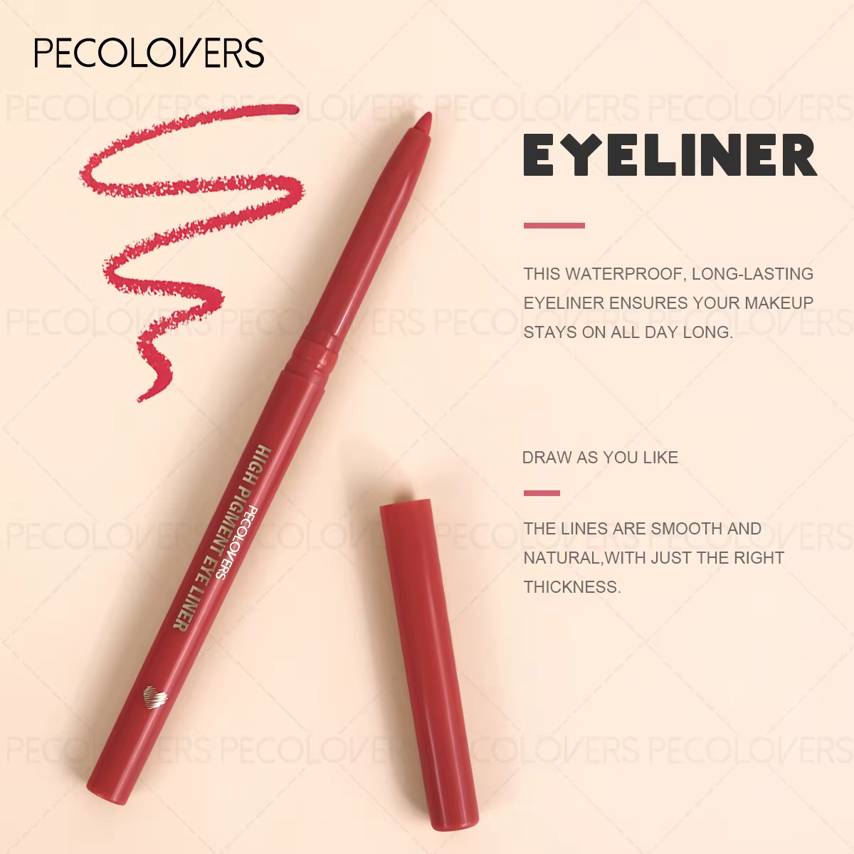 1 stylo gel pour eye-liner imperméable pour tous les types de peau