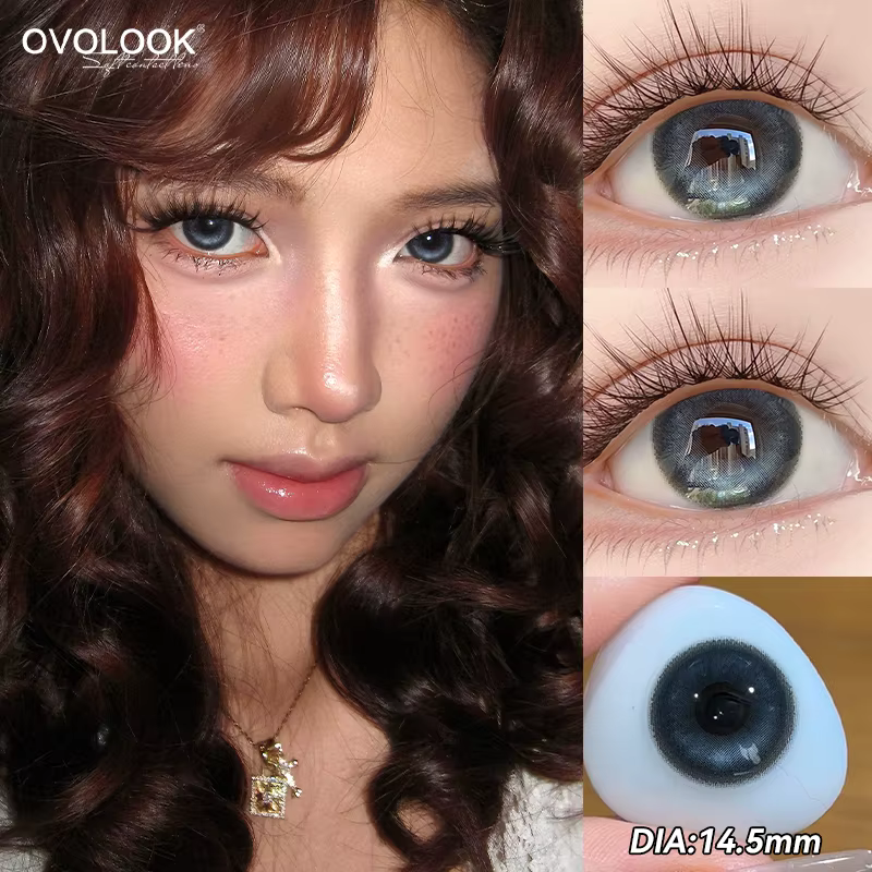 2pcs/paire lentilles de Contact colorées populaires pour les yeux couleur naturelle élèves
