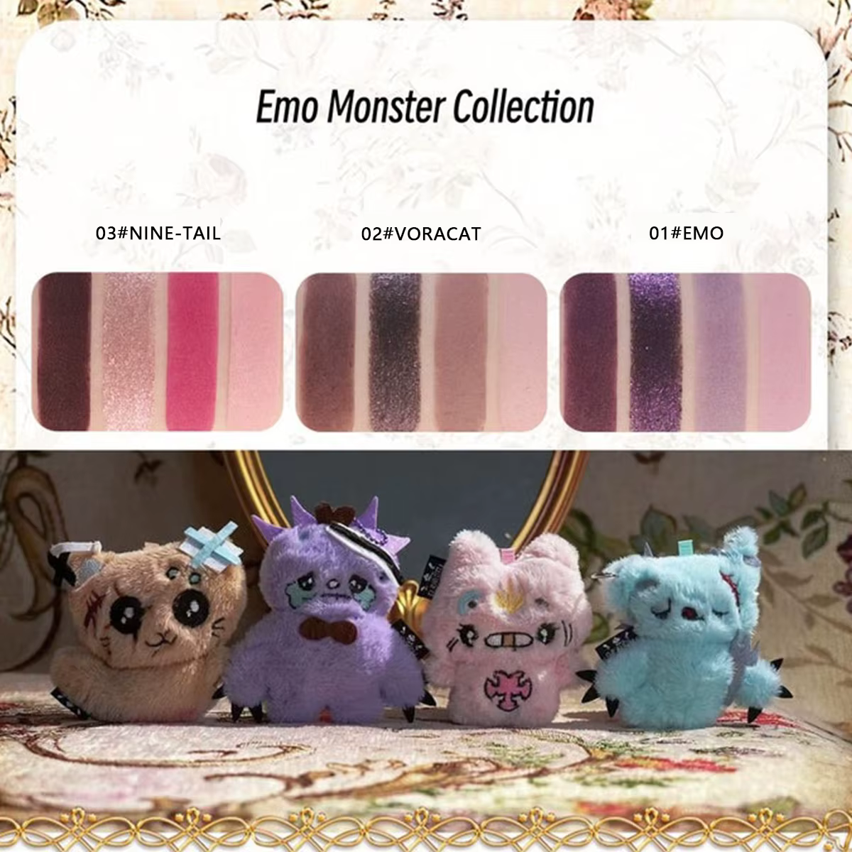 Palette de fards à paupières quatre couleurs Haggard Emo Monster Series