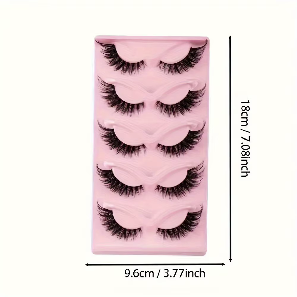 5 paires de faux cils-naturels longs