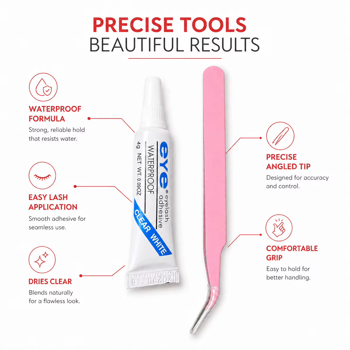Colle pour faux cils, adhésif imperméable et longue durée