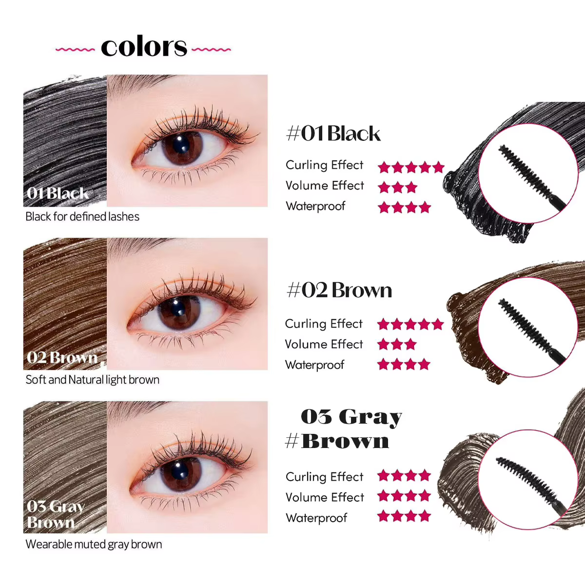ETUDE Curl Fix Mascara 02 Marron