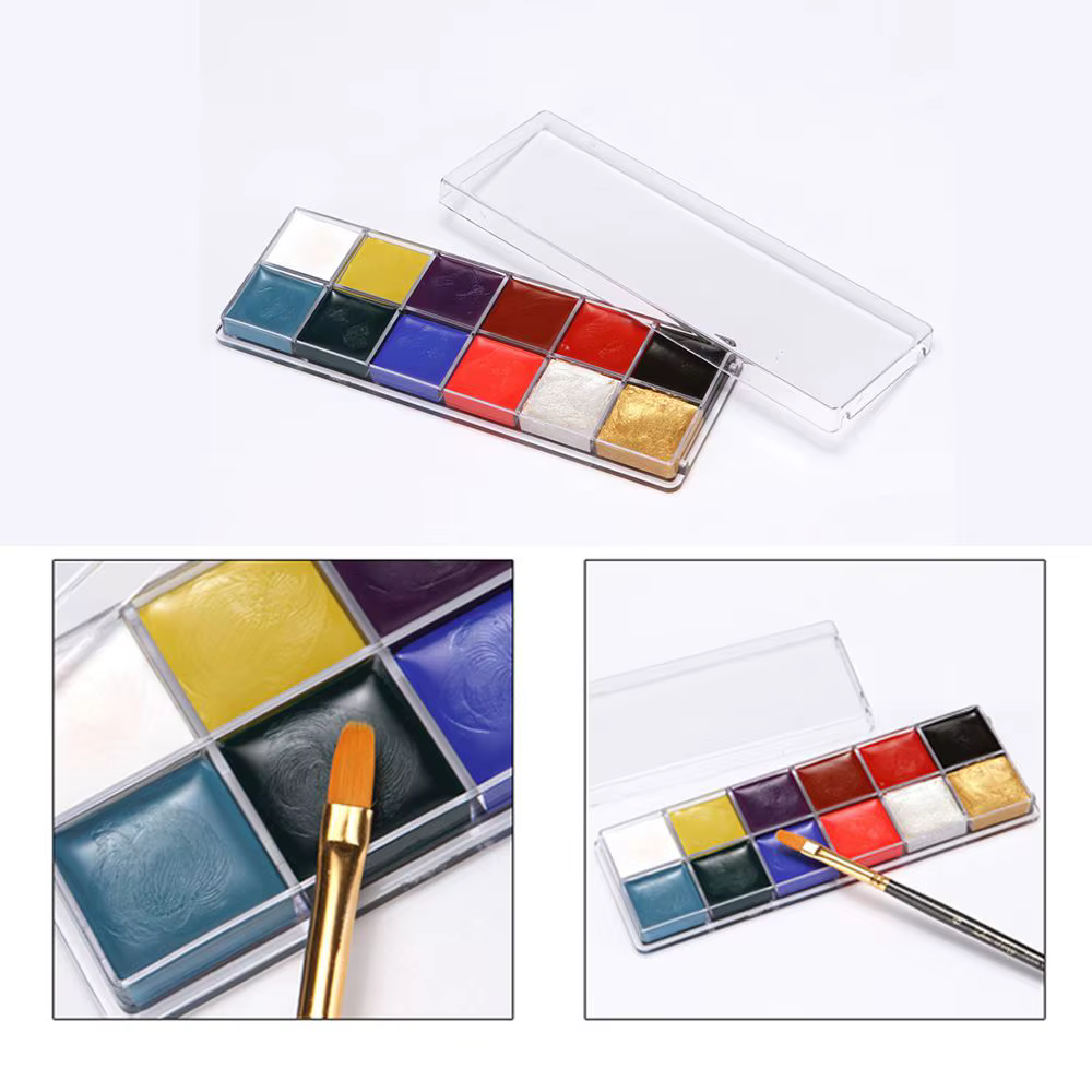 12 couleurs/ensemble nouveau visage maquillage peinture Pigment Eye Liner peinture à l'huile Art visage peinture corps peinture