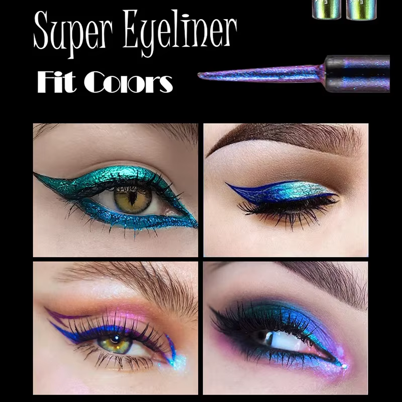 Caméléons Eyeliner liquide perle brillant métallique fard à paupières Liner Multi Chrome couleur Aurora maquillage des yeux paillettes Pigment