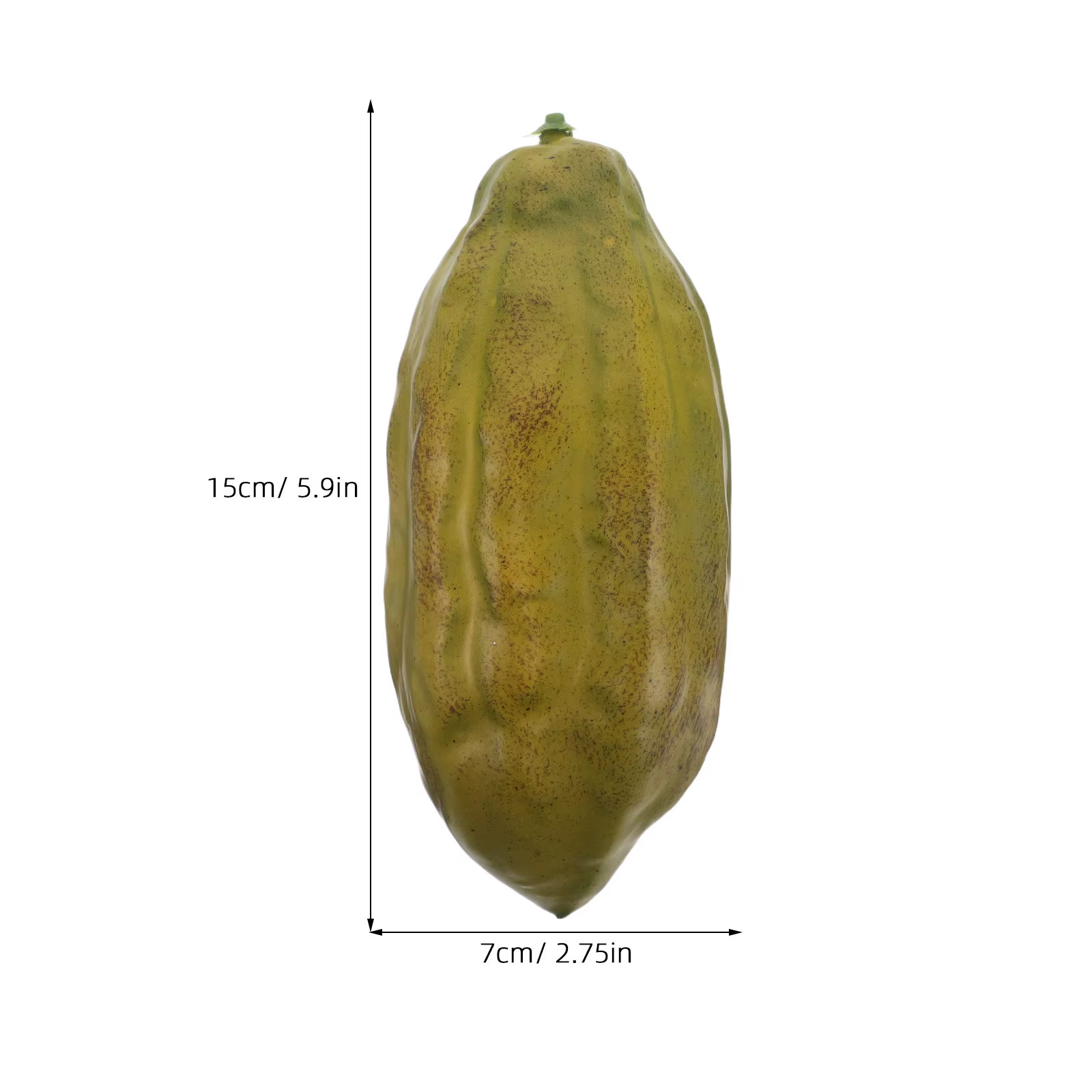 Faux fruit de cacao réaliste, fruit de café artificiel, accessoire de table vert, ornement de cacao simulé pour café, fête, décoration intérieure