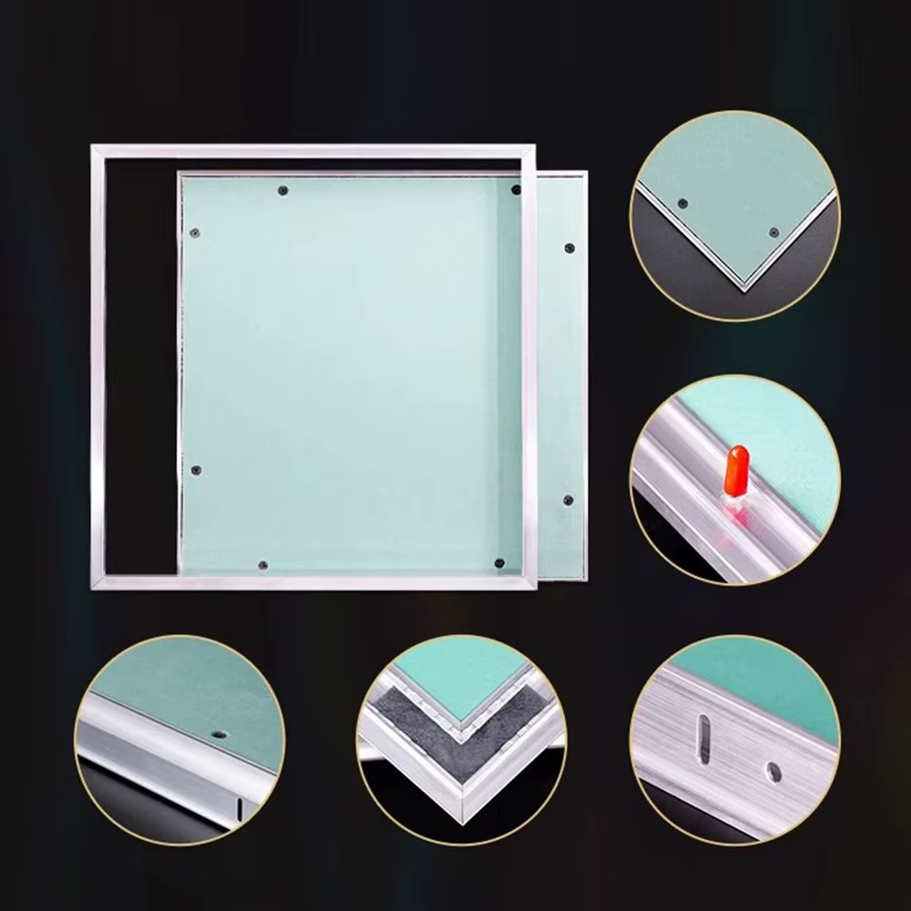 Plaque d'accès en alliage d'aluminium pour panneau de ciment, invisible, anti-corrosion, port d'accès de maintenance, étanche à l'humidité, trou d'inspection de plafond
