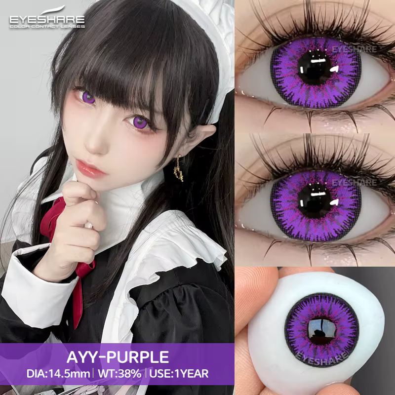 EYESHARE 1 paire de lentilles de Contact de couleur pour les yeux Anime Cosplay