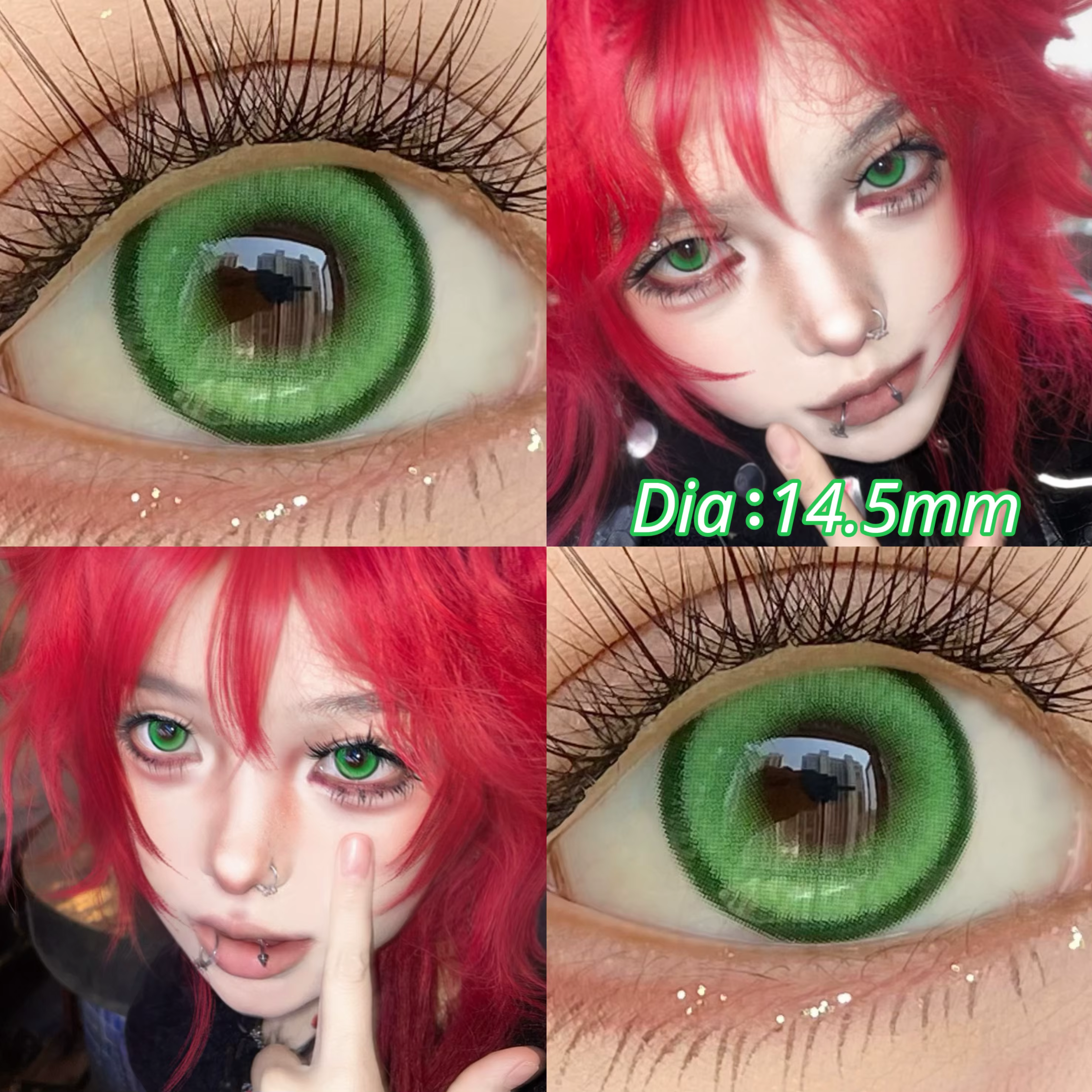 2pcs/paire beauté violet lentille de Contact pour les yeux bleu élève Cosplay maquillage