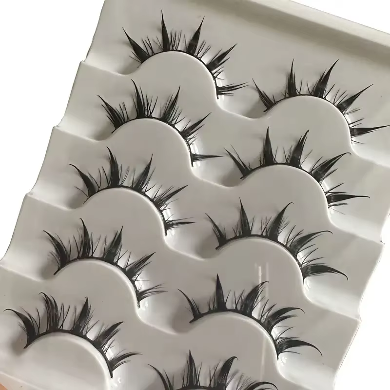 5 paires de faux cils de style anime