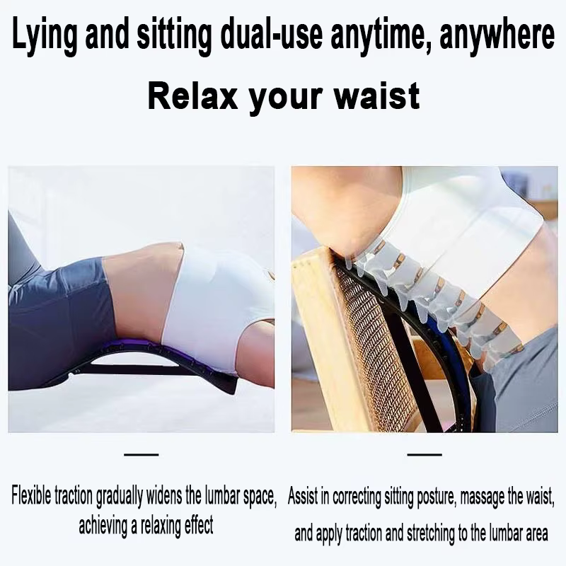 Appareil d'étirement lombaire pour le soulagement des douleurs du bas du dos, dispositif de décompression dorsale, coussin de correction de la colonne vertébrale pour le yoga et la chiropratique