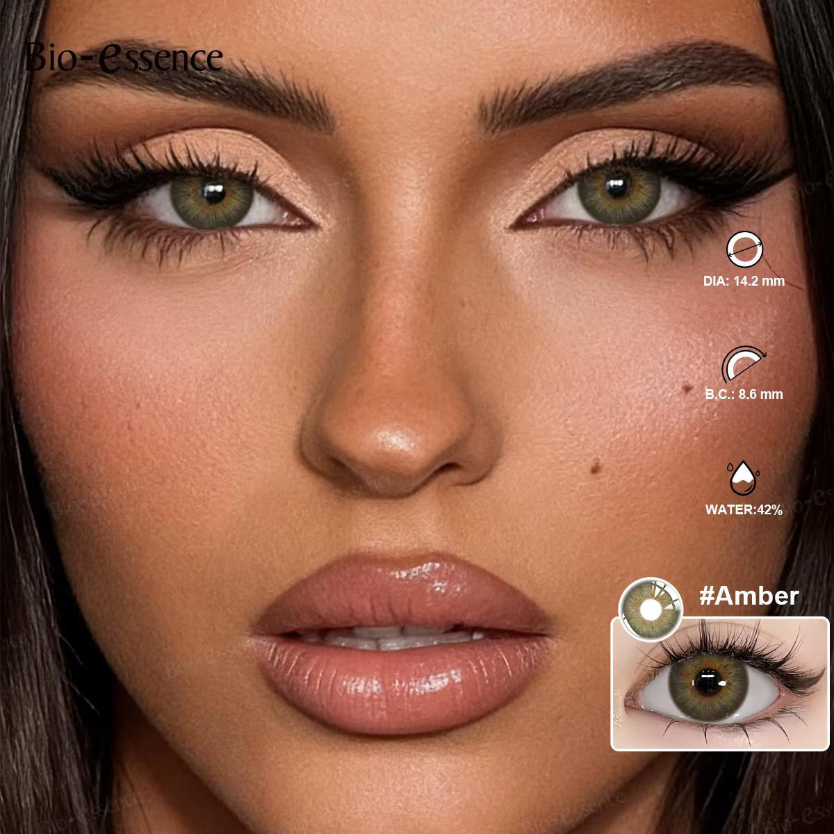 Lentilles de contact colorées Bio-essence Grey Eyes