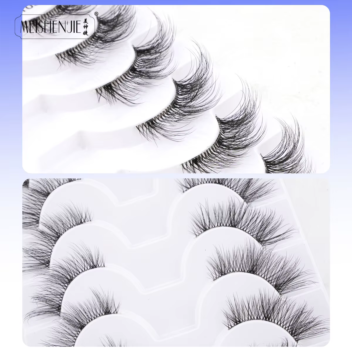 Faux cils 3/6/10 paires demi-cils chat