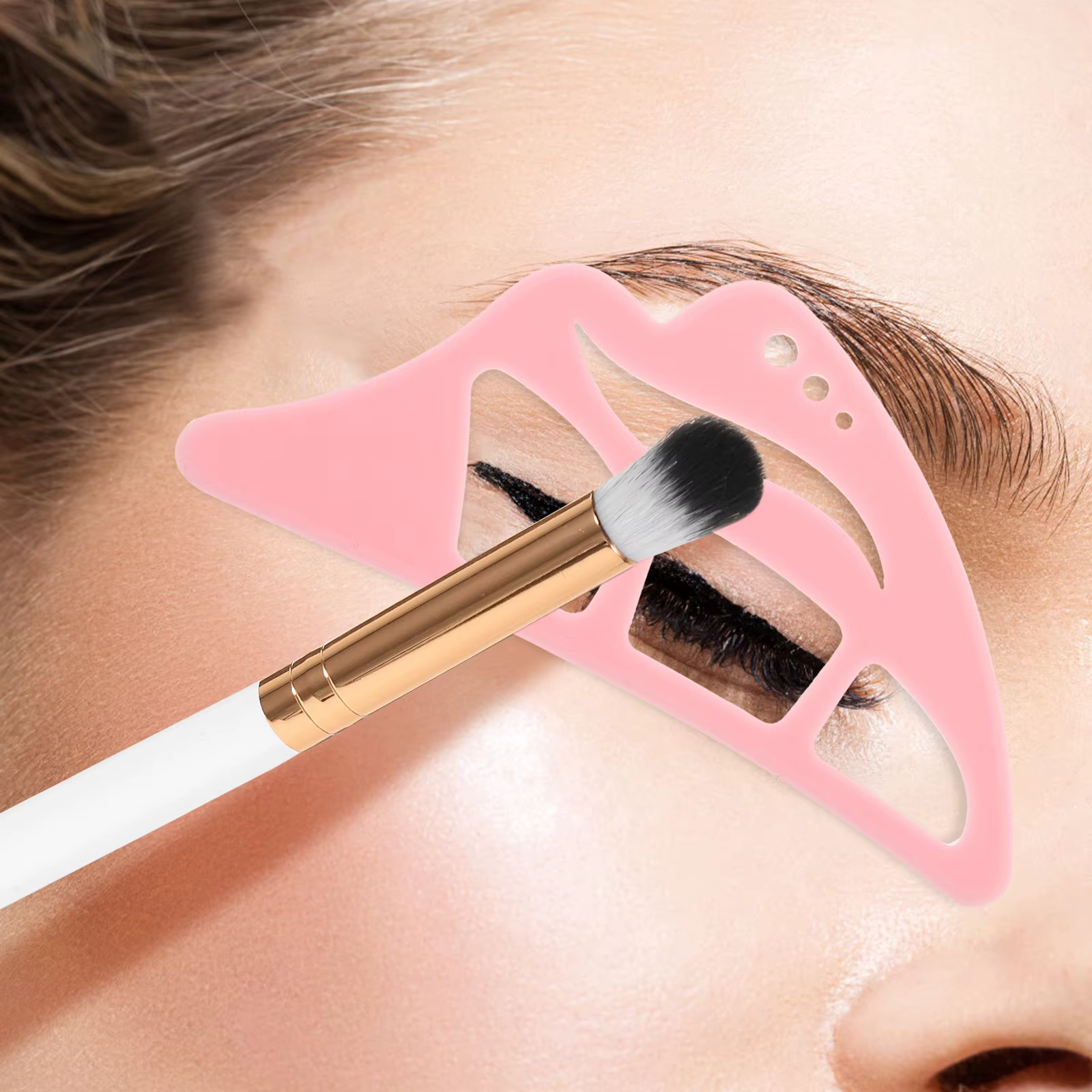 Outil de maquillage des yeux en silicone : Application facile des fards à paupières