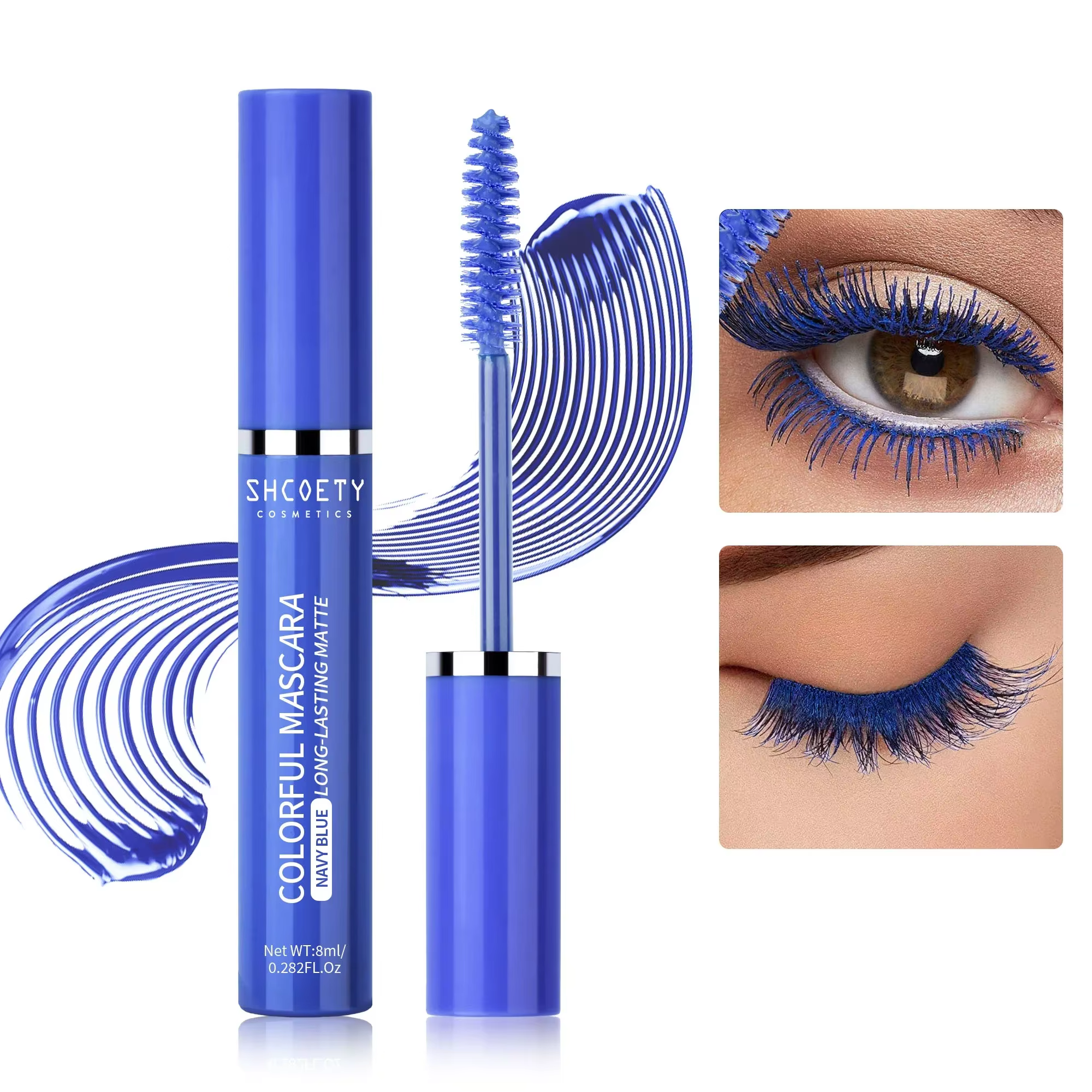 Mascara de couleur rouge vin