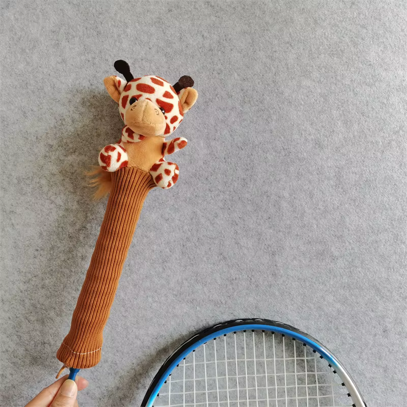 Juste de poignée de raquette de badminton animaux, protecteurs de poignée de dessin animé, cadeau artisanal