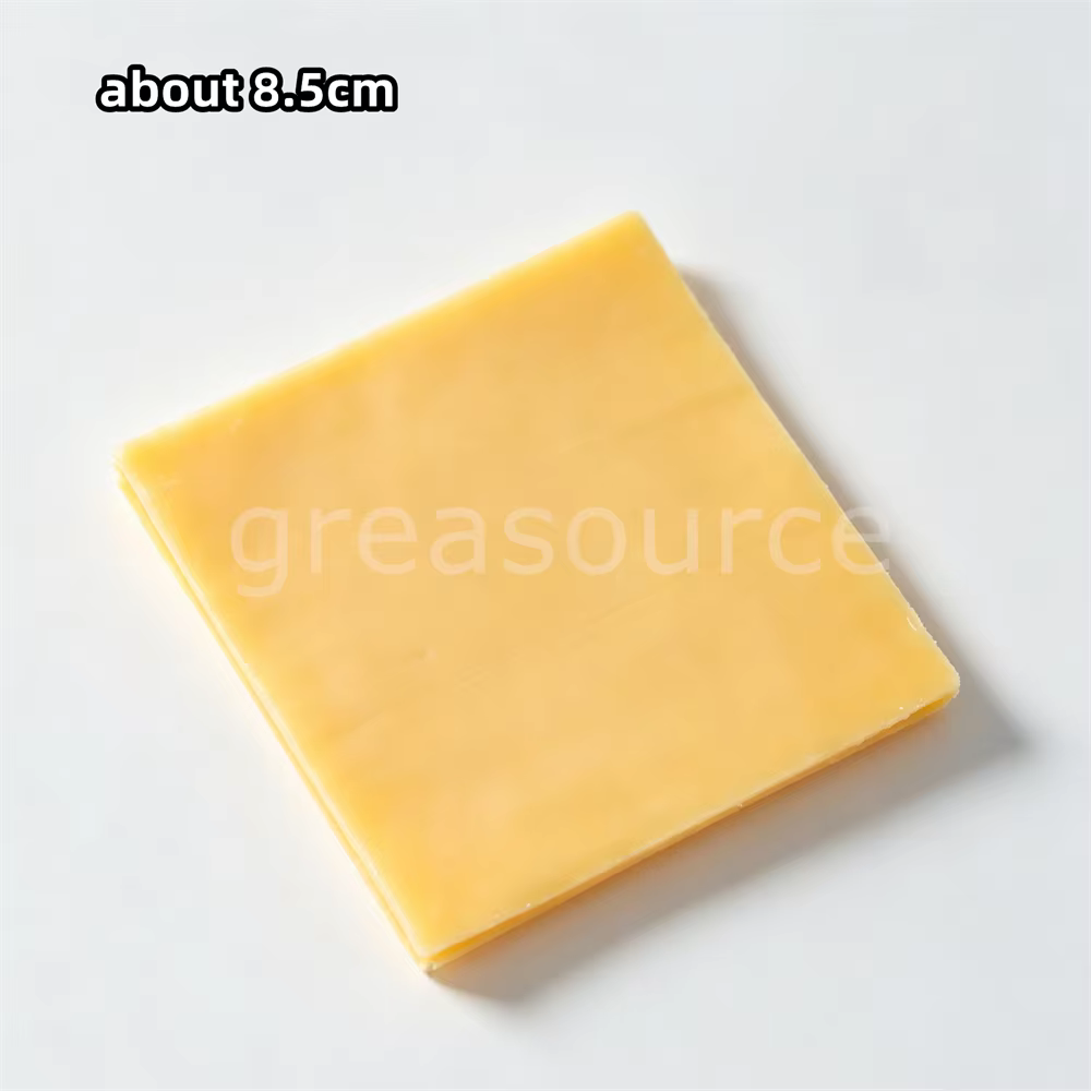 Tranche de fromage cheddar carrée artificielle en PVC, accessoire DIY pour burgers et sandwichs, modèle alimentaire pour scènes de petit-déjeuner et créations artisanales