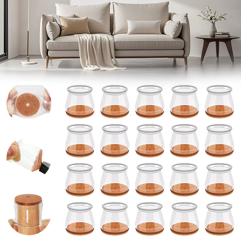 Protecteur de pieds de chaise rond en Silicone, coussinets de pieds de chaise, protecteur de pieds de meubles, antidérapant, réduit le bruit, 16/24 pièces