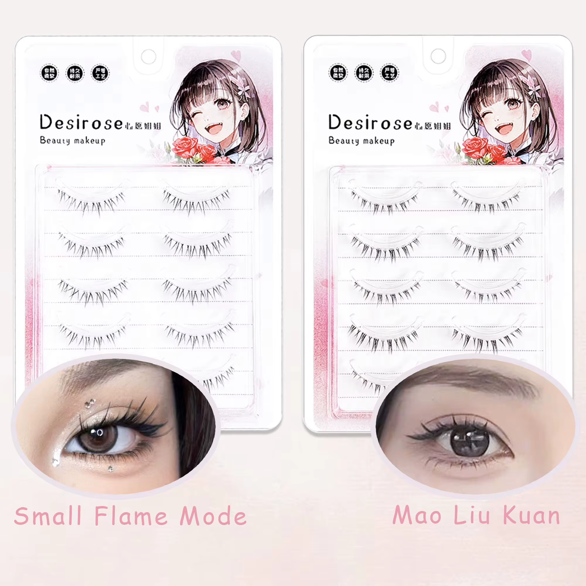 5 paires de cils Manga