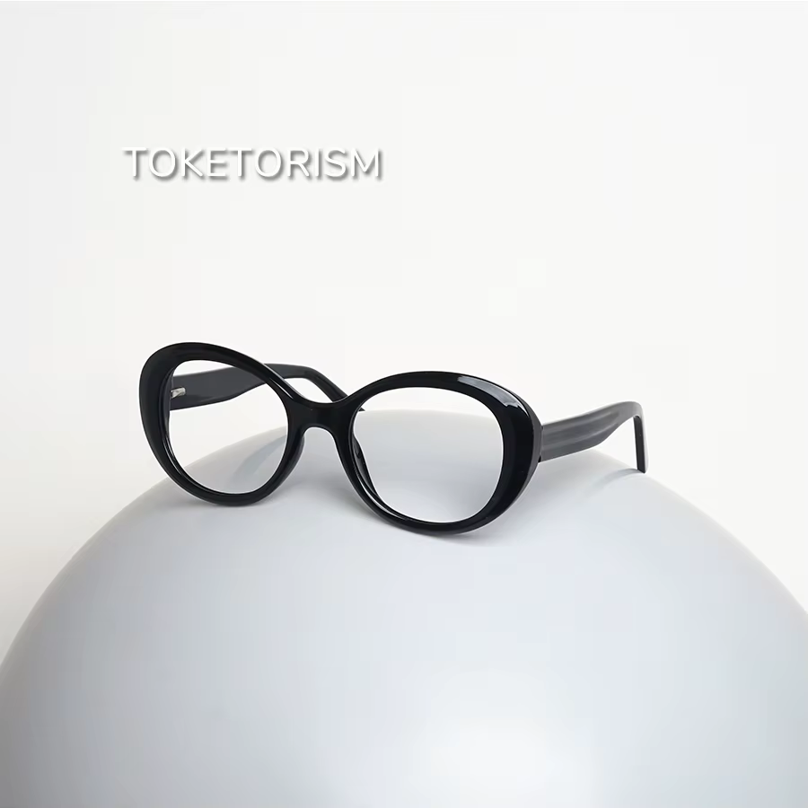 Toketorism Vintage ovale montures de lunettes femmes lumière bleue