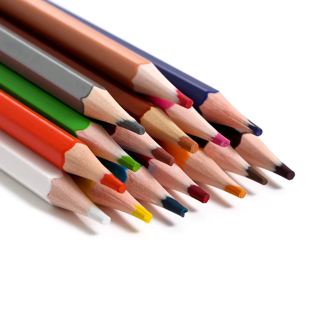 Crayons de couleur en bois pour artiste, peinture à l'huile, crayon pour document, art, graffiti, dessin, croquis, fournitures scolaires, 12 couleurs
