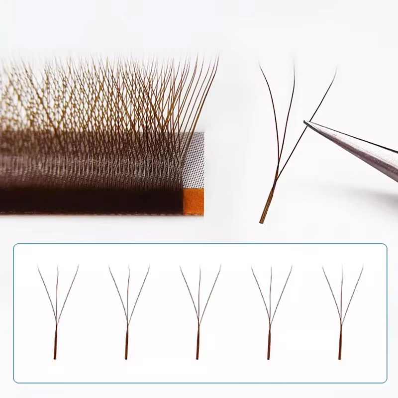 MARIA brun W forme 3D Type cils individuels Extension