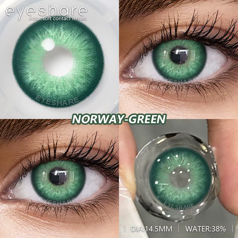 EYESHARE Contacts gris pour les yeux lentilles de contact colorées mode lentille bleue marron