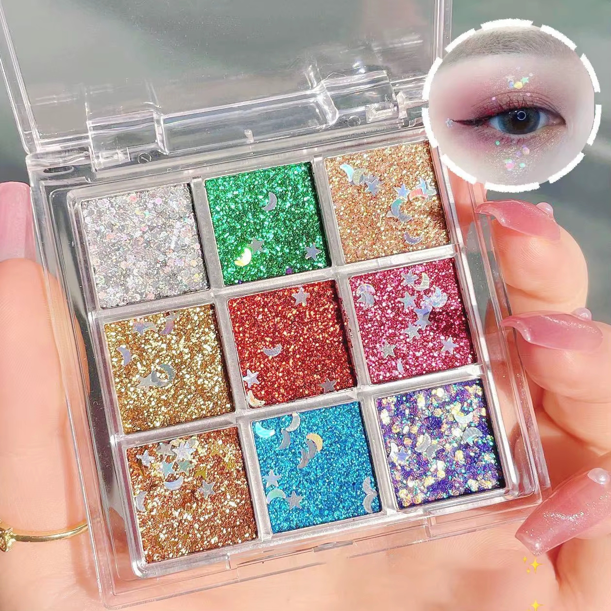 Gel à paillettes pour les yeux