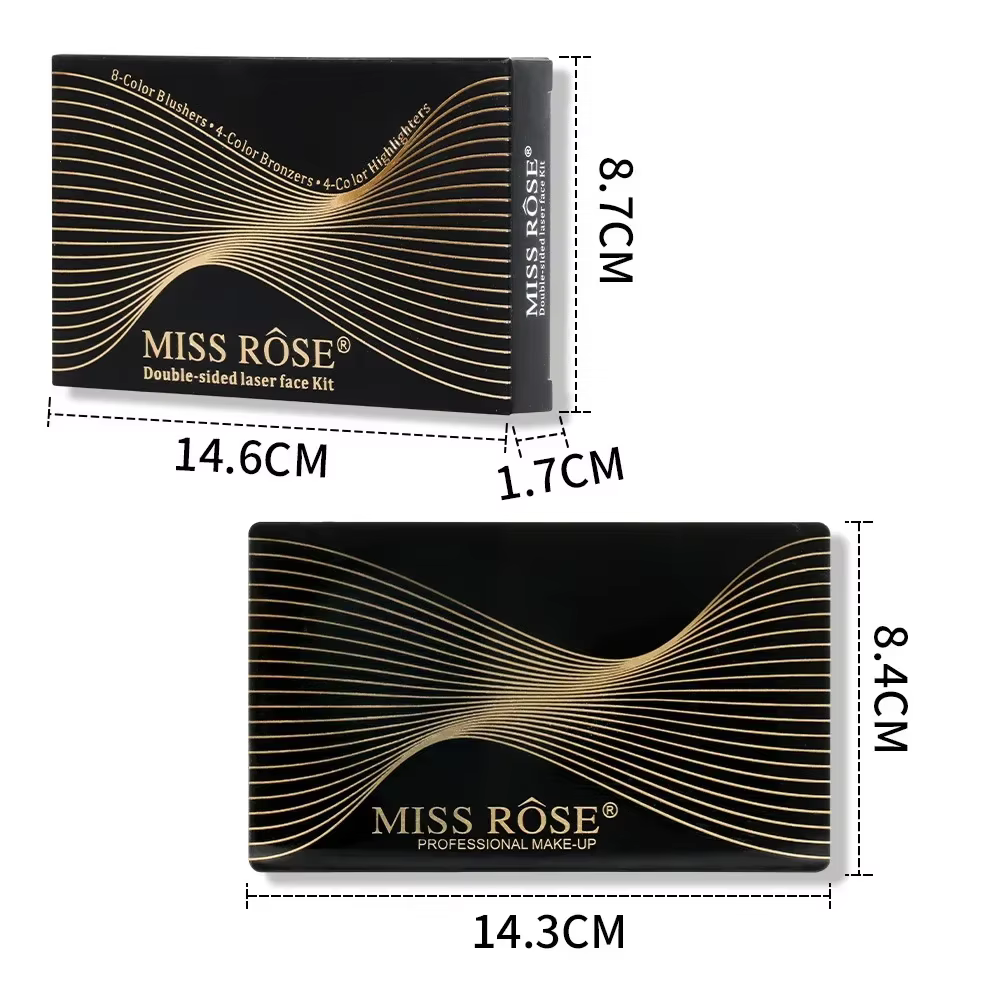 MissRose 16 couleurs mat Blush & Contour Palette maquillage visage minéral mettant en évidence surligneur nacré fard à paupières Palette cosmétique