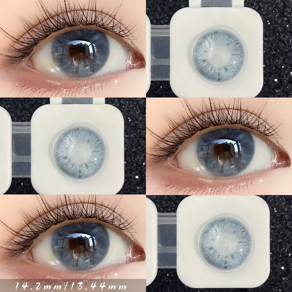 OVOLOOK - Lot de 2 paires de lentilles de contact colorées pour les yeux