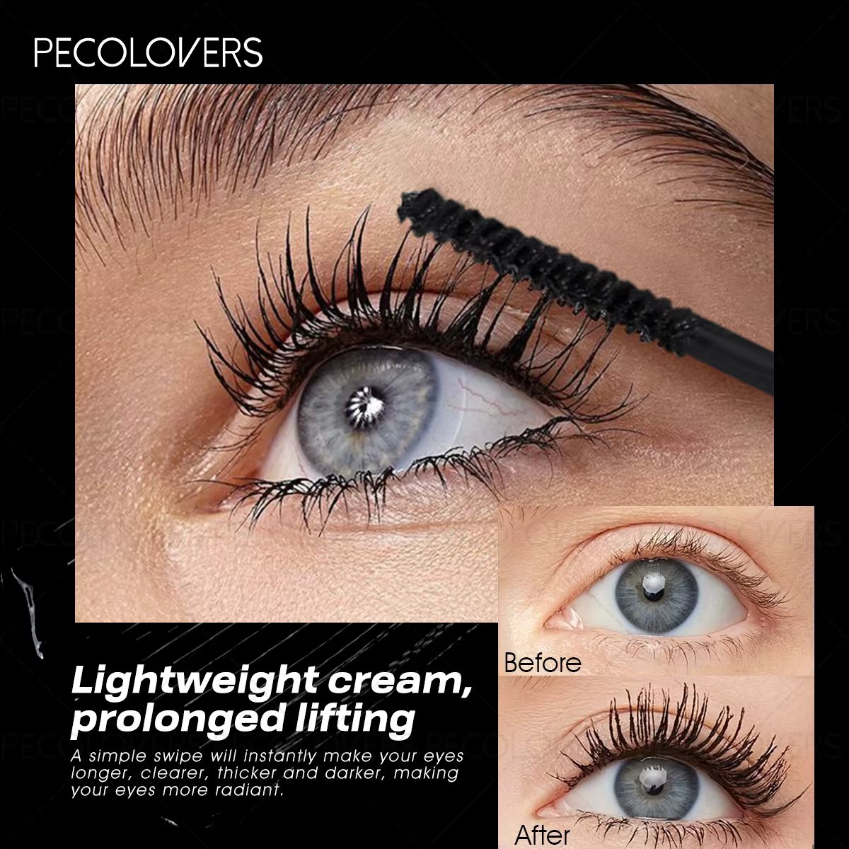 1PC Mascara pour cils en fibres 5D imperméable | Formule longue durée et résistante à la transpiration
