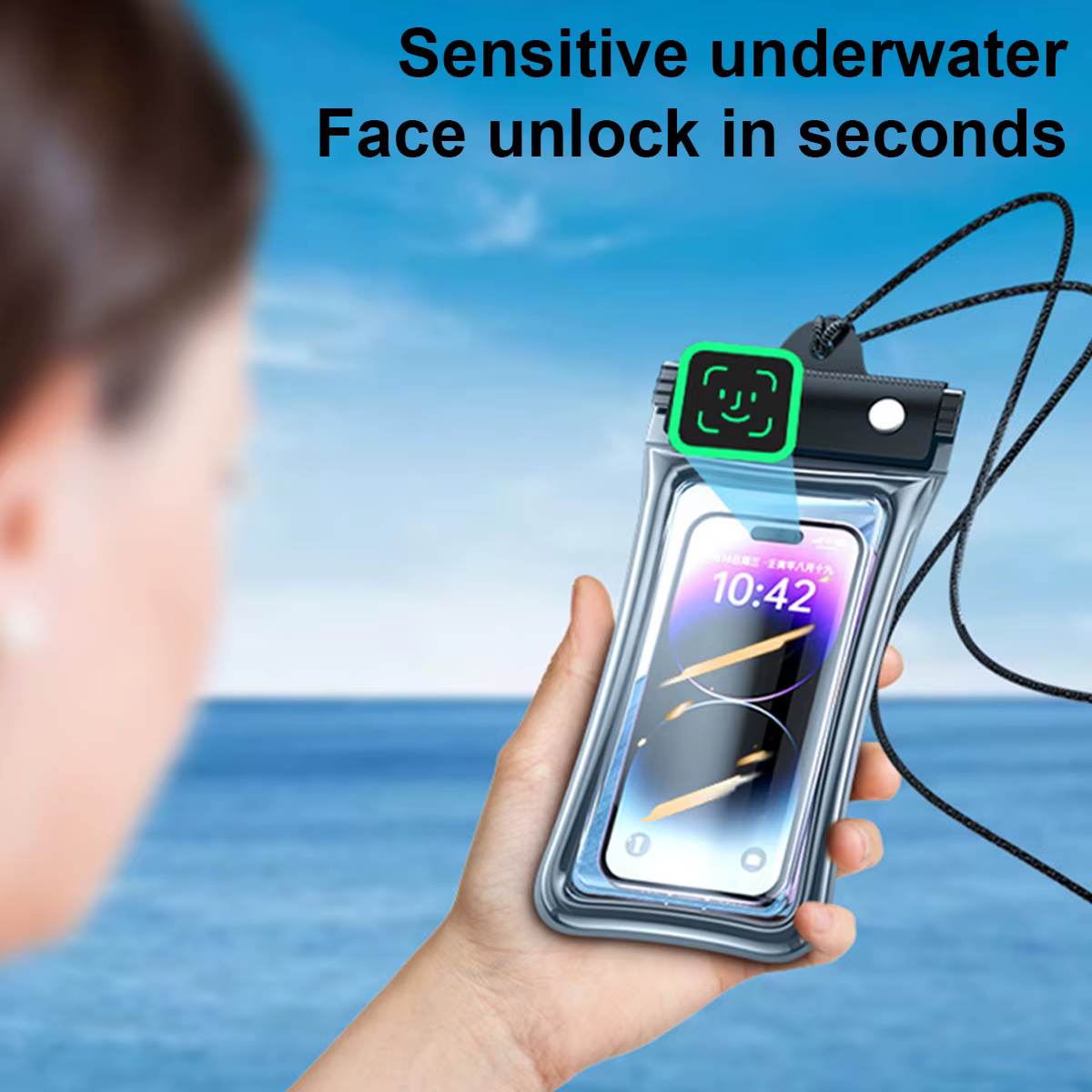 Étui étanche flottant pour téléphone, sac de natation à vision panoramique, sac étanche transparent pour la neige et la forêt tropicale, housse étanche avec joint d'étanchéité