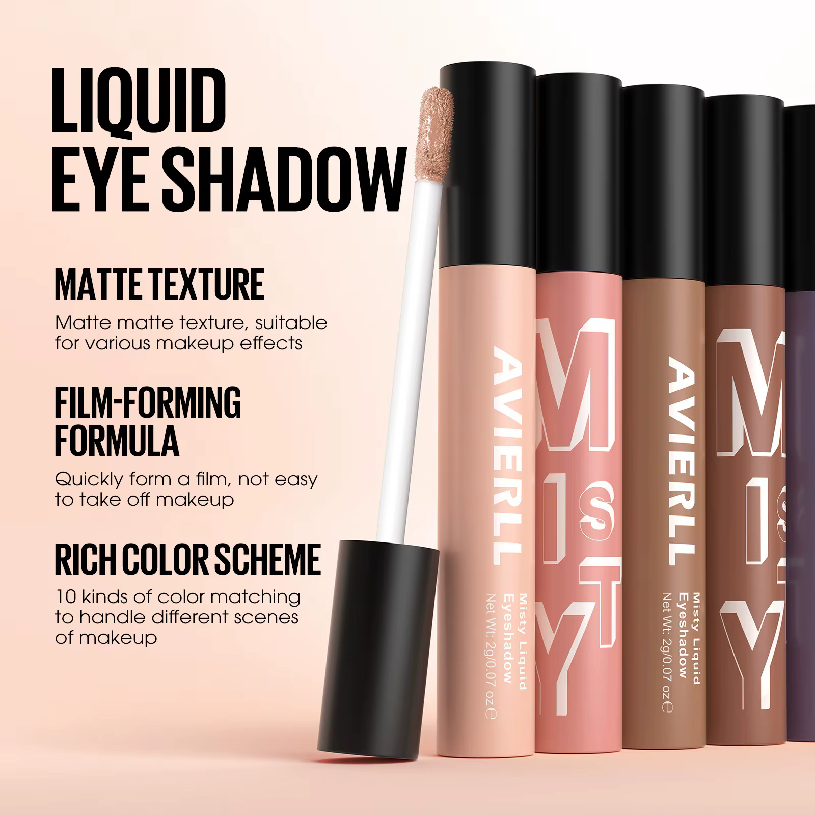 Fard à paupières liquide mat nude 10 couleurs