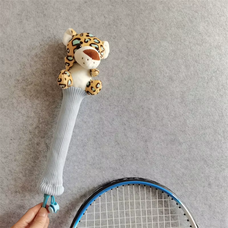 Juste de poignée de raquette de badminton animaux, protecteurs de poignée de dessin animé, cadeau artisanal