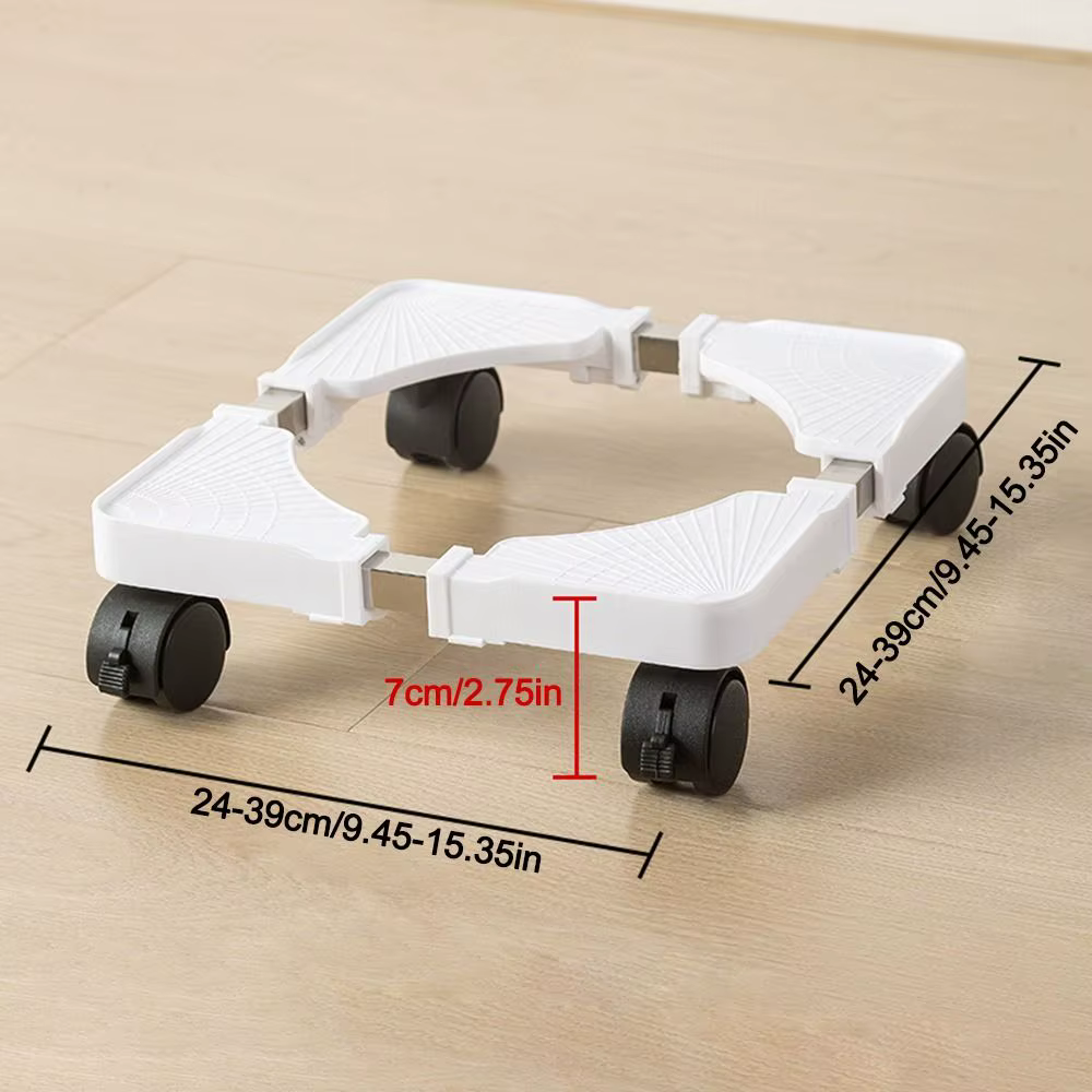 Support de Base mobile universel à 4 roulettes, hauteur réglable, Base de réfrigérateur, Base de Machine à laver robuste pour la maison