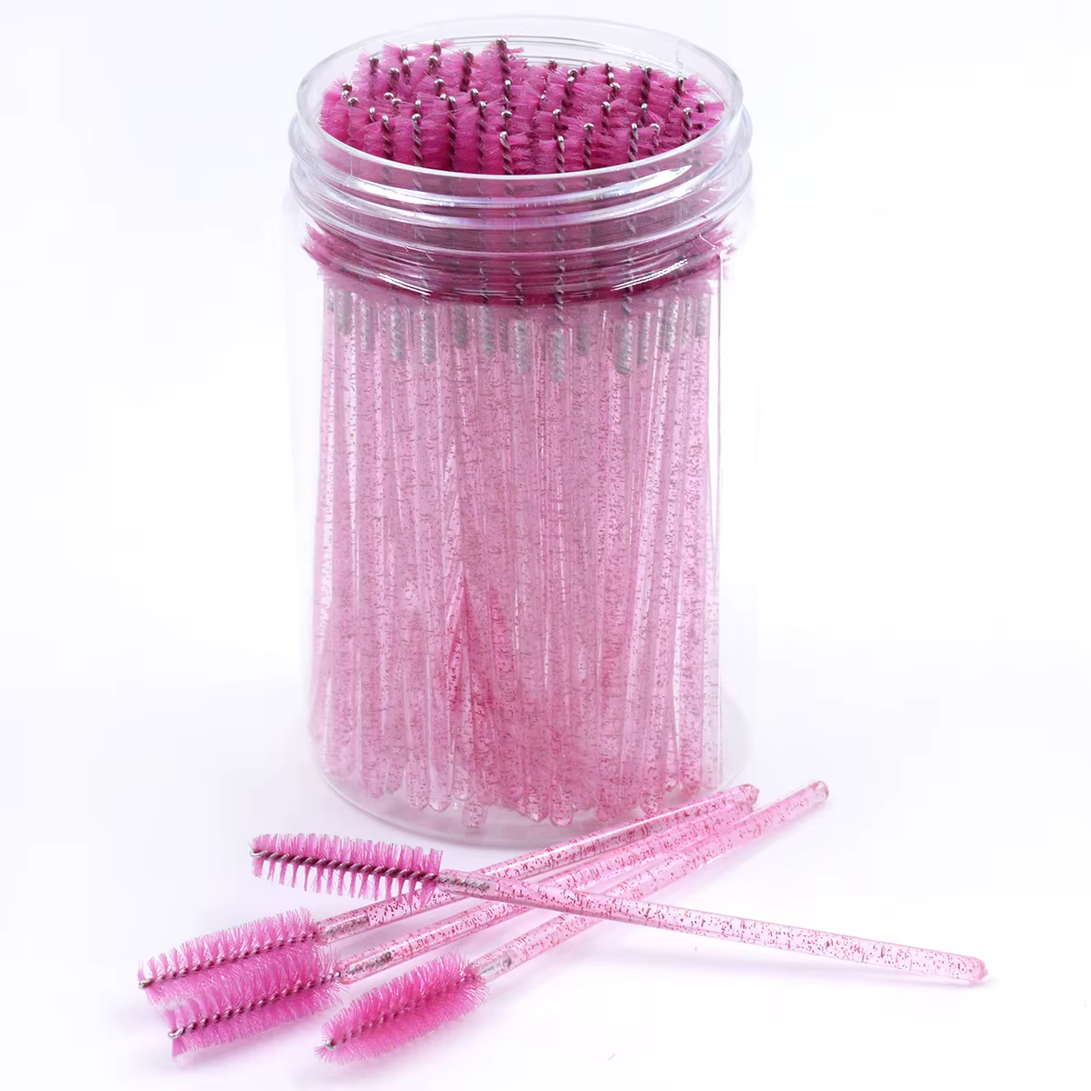 Brosses d'extension de cils avec récipient