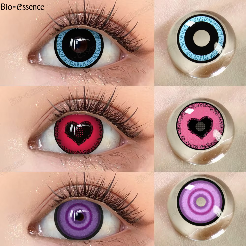 1 paire de lentilles roses d'utilisation de 1 an