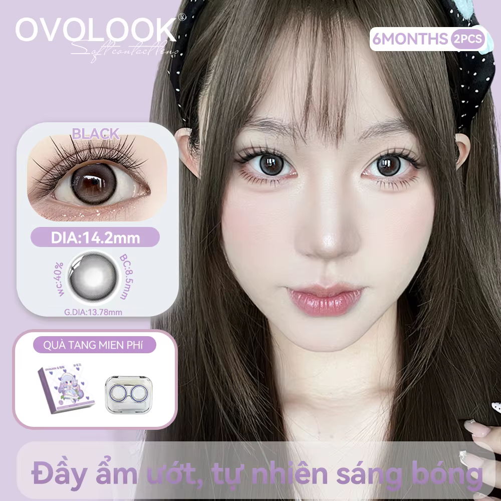 OVOLOOK - 1 paire (2 pièces) de lentilles de contact colorées à grand diamètre