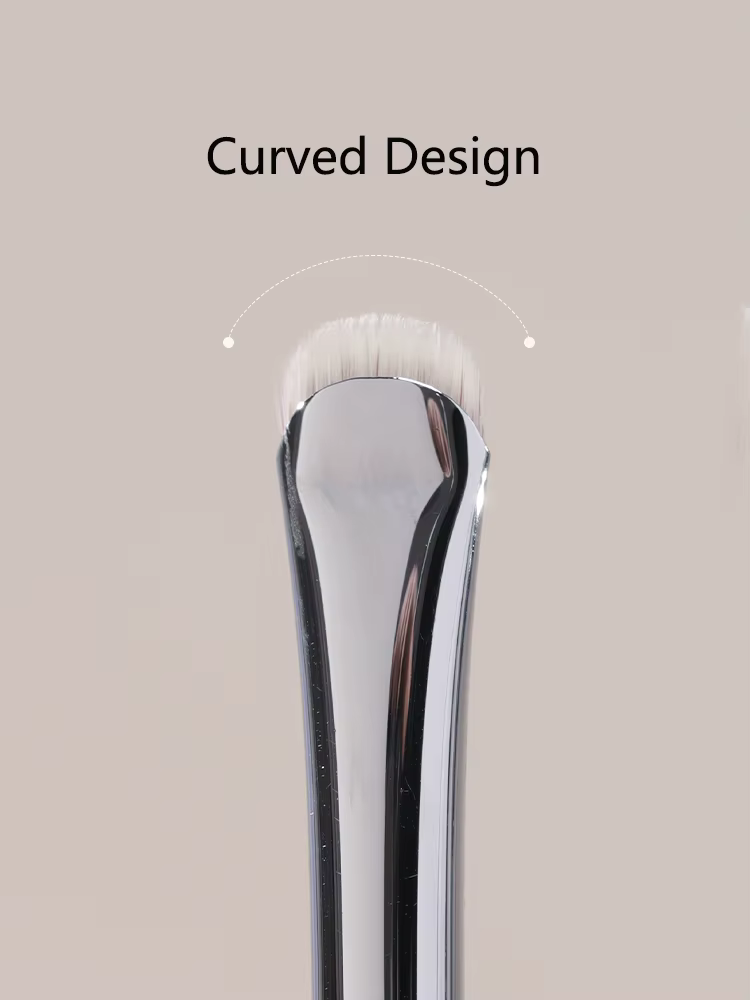 Pinceaux de maquillage pour les yeux incurvés, 1 pièce, pinceaux de maquillage de précision pour les paupières, aegyo sal, outils cosmétiques tranchants et fins pour petits yeux