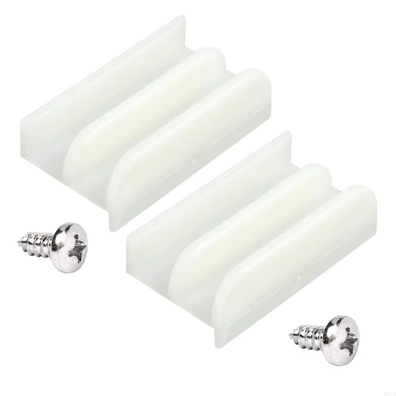 inférieur porte douche coulissante en plastique, avec vis, guidage porte douche adapté verre 7/16