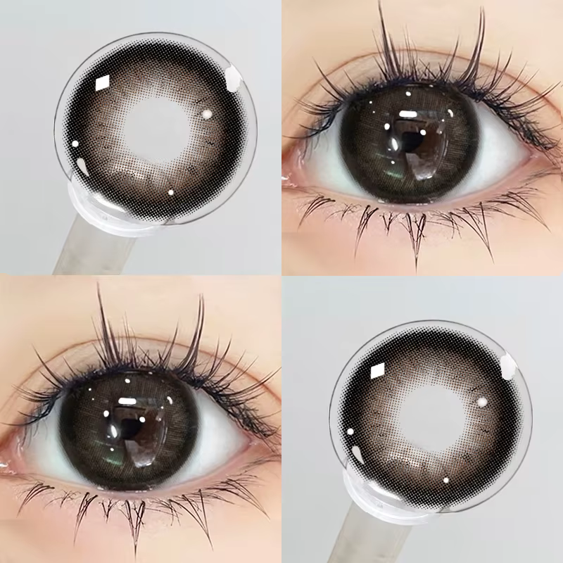 YIMEIXI 1 paire de lentilles pour les yeux brunes