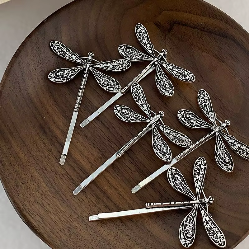 Barrettes à cheveux Dragonfly au design vintage pour femmes et filles